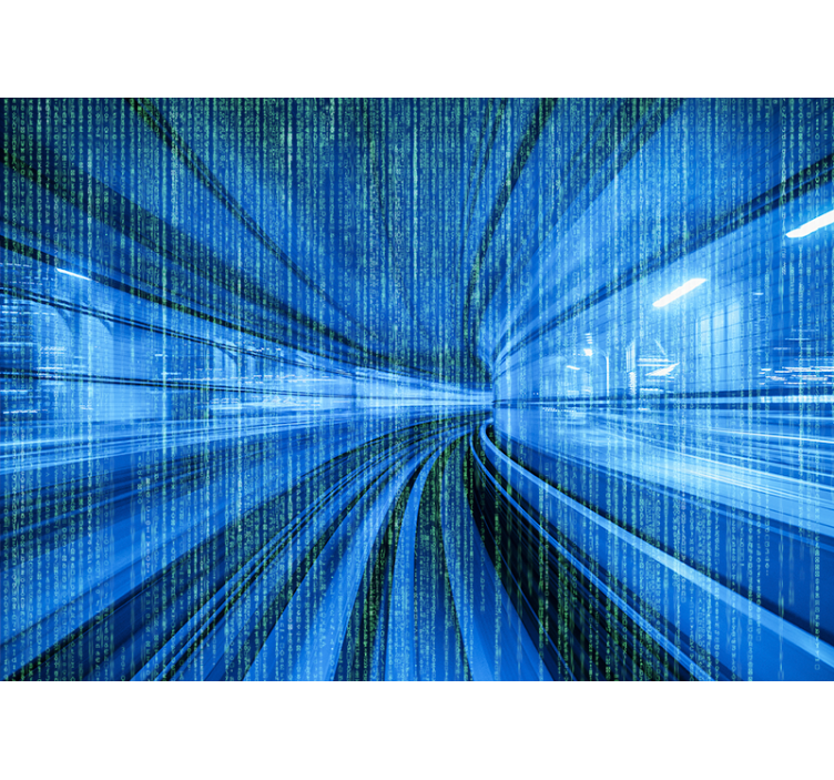 Apstraktni fototapete dinamički digitalni tok - TenStickers