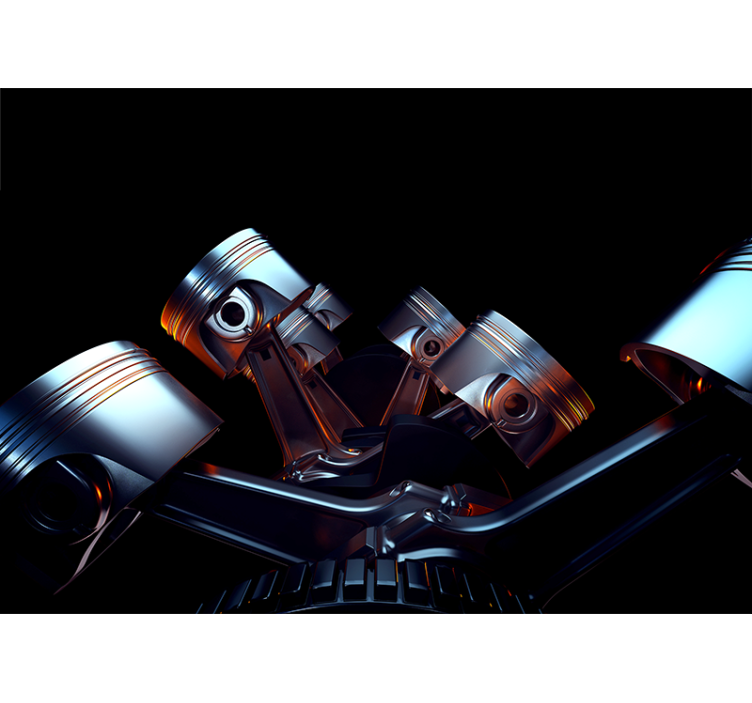 Foto tapete vozila s detaljima motora - TenStickers