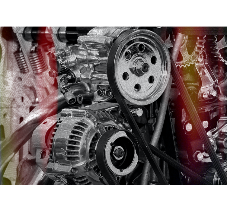 Foto tapete vozila bliski prikaz motora - TenStickers