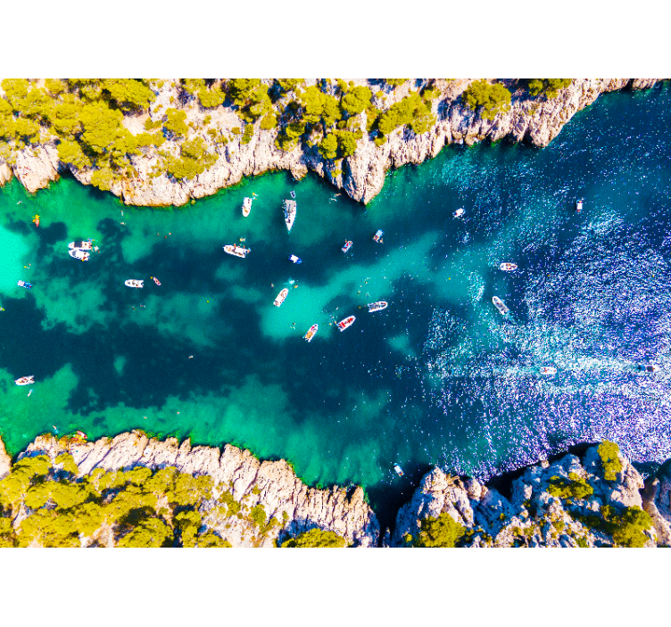 Foto tapeta pogled na obalu iz zraka - TenStickers