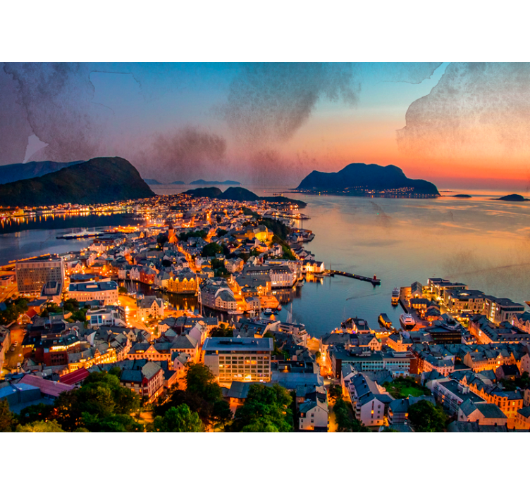 Zidne slike i zidne freske slikovit obalni pogled - TenStickers