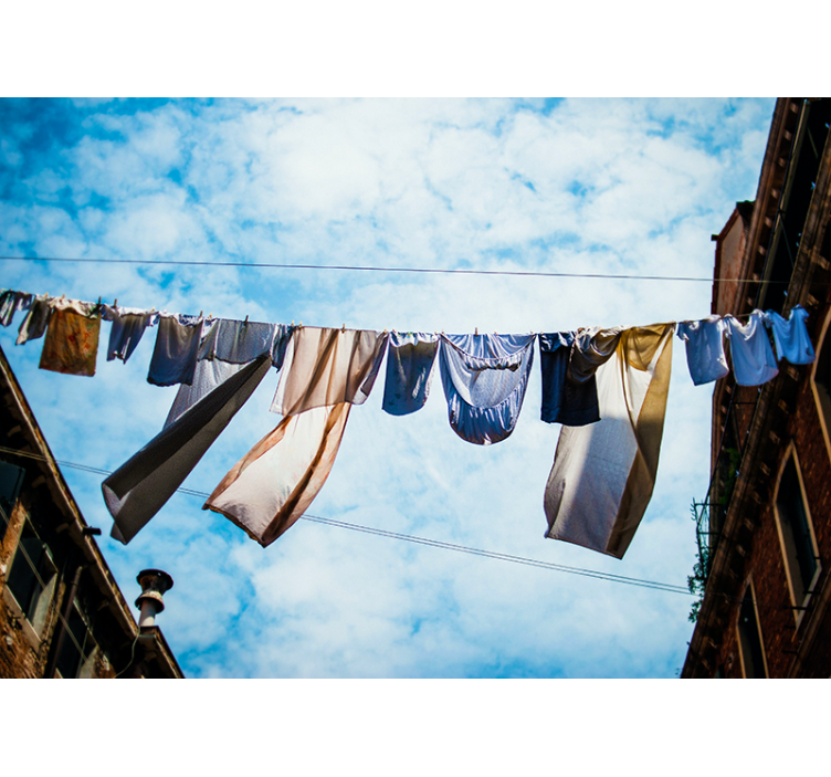 Zidne slike i zidne freske vjetar na konopcu - TenStickers