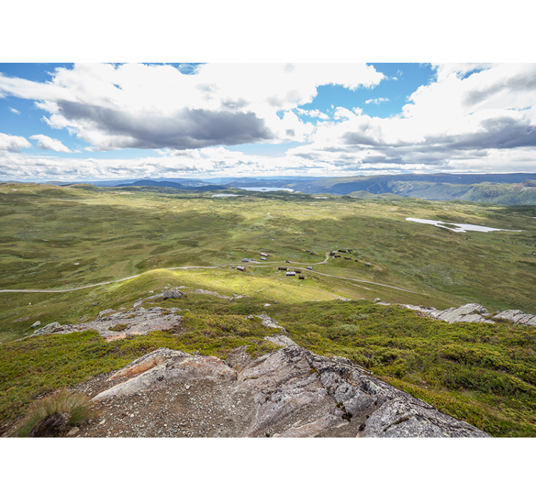 Foto tapeta pogled na planinsku zelenu prirodu - TenStickers