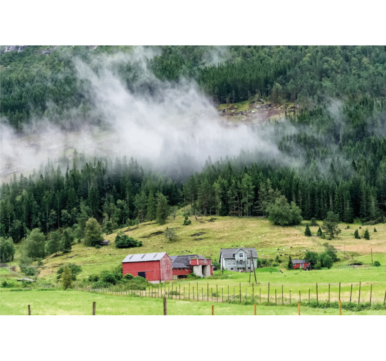 tapete priroda norveška šuma - TenStickers