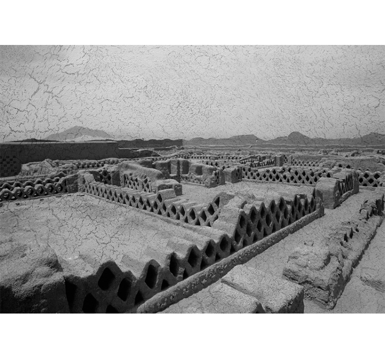 Foto tapete pustinja silueta pustinjskog terena - TenStickers