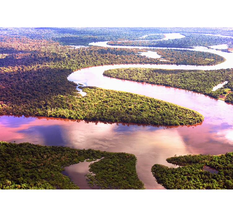 Foto tapeta krajolik vijugave rijeke - TenStickers