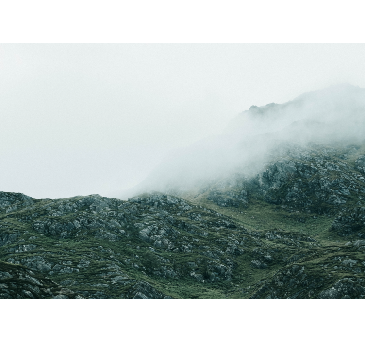 Foto tapete planinski pogleda u gustoj magli - TenStickers