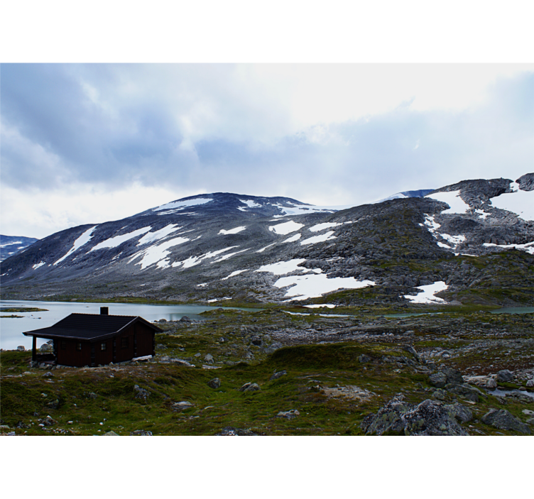Foto tapeta planinski jezerski odmor - TenStickers