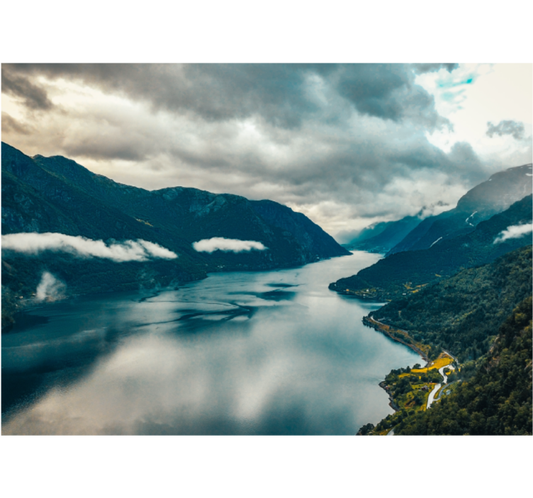 Foto tapeta ogledalo planinskog jezera - TenStickers