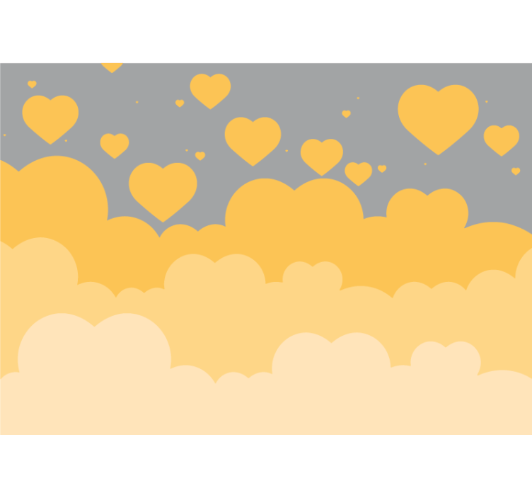 Foto tapete ljubav uzorci lebdećih srca - TenStickers