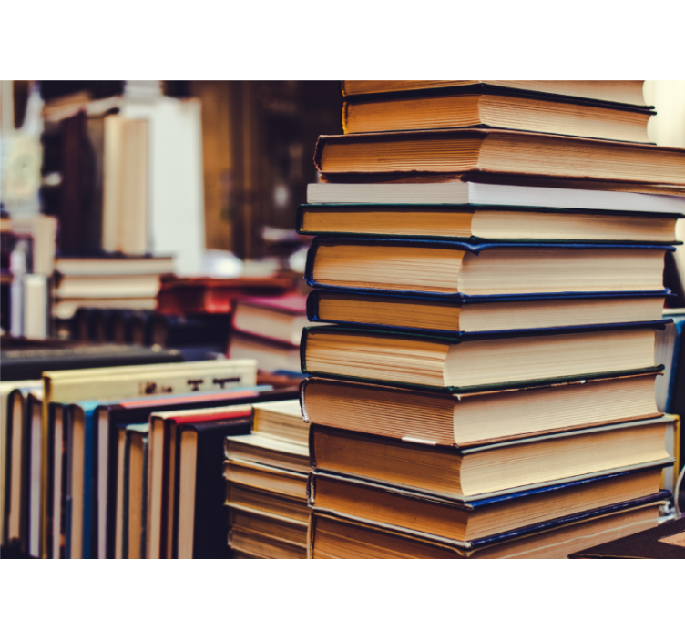 Foto tapeta stacked literature collection - TenStickers