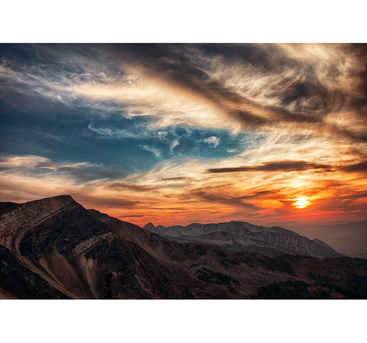 Foto tapete planinski grand mountain dusk - TenStickers