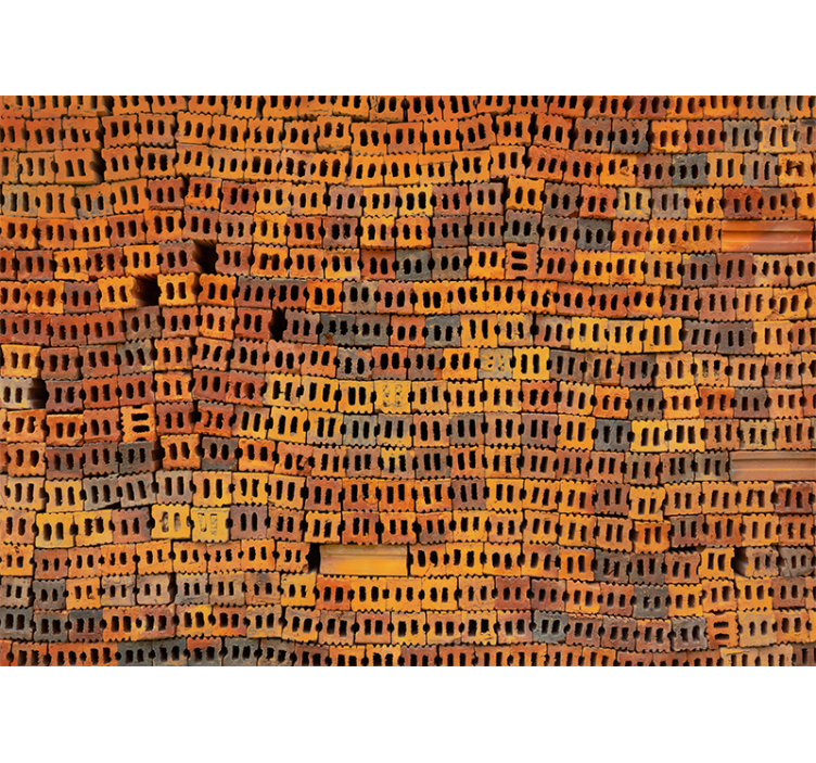 Foto tapete cigla u uzorku složenih cigli - TenStickers