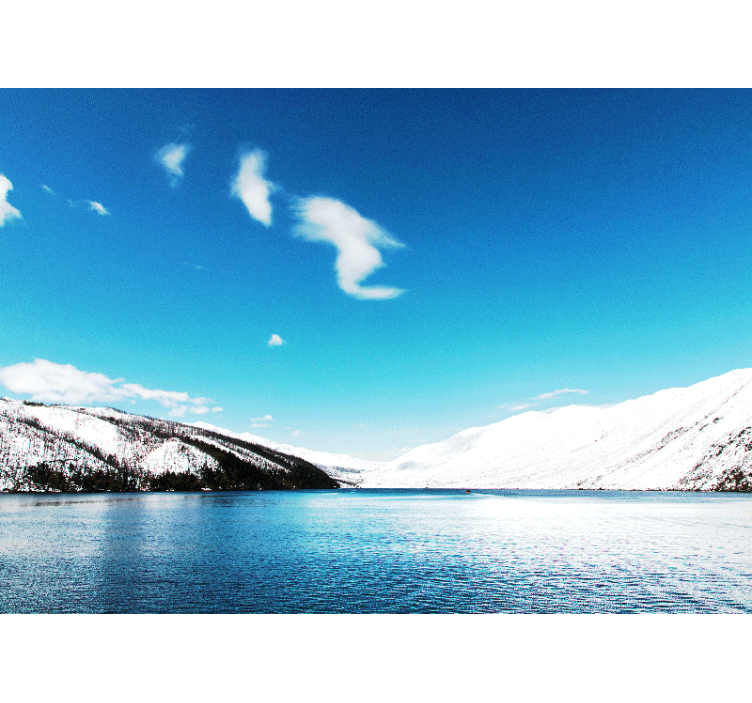 Foto tapeta snježne planine s vrhovima pokrivenim snijegom - TenStickers