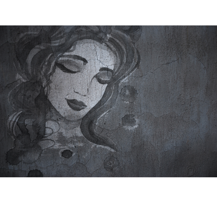 Crno-bijeli likovi s prskanjem zidni zid - TenStickers