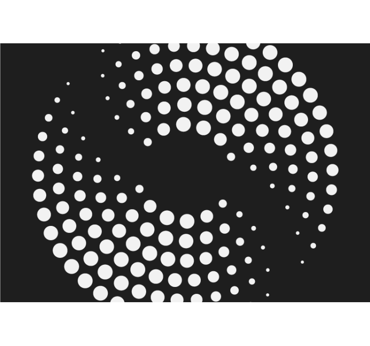 Foto tapeta dinamičan dizajn s bijelim točkama - TenStickers