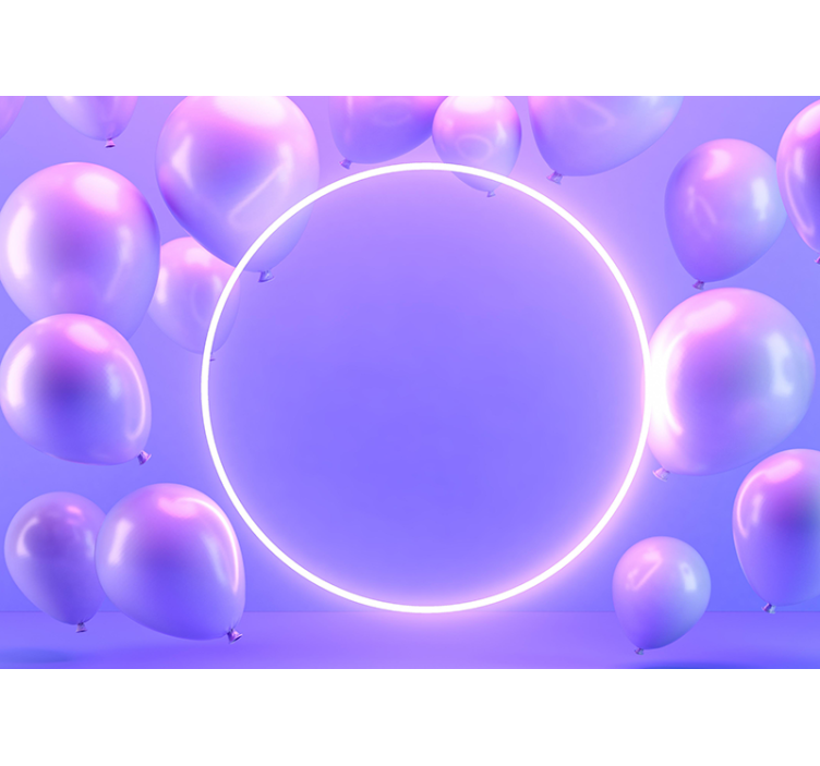 Foto tapete ljubav krug lebdećih balona - TenStickers