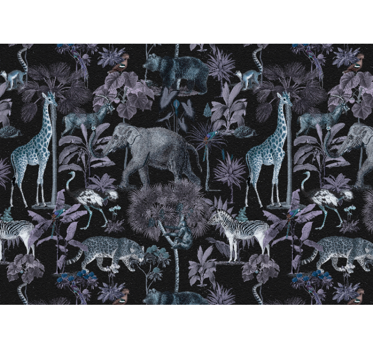 Zidni freske divlji safari pejzaž - TenStickers