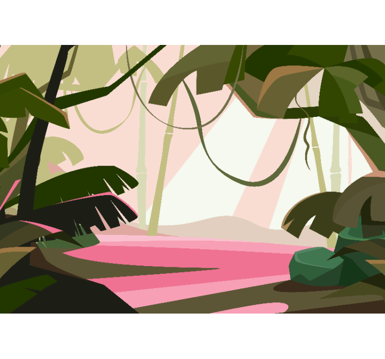 Foto tapete džungla bujna tropska scena - TenStickers