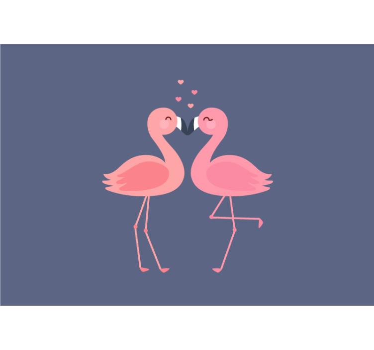 Foto tapete ljubav flamingosi u ljubavi - TenStickers