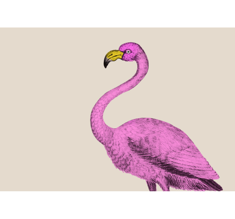 Zidni freske ružičasti flamingo elegancija - TenStickers