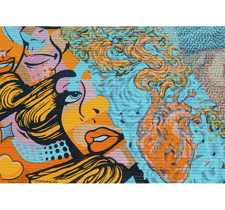 Zidni murali urbane umjetnosti Šarena urbana ekspresija - TenStickers