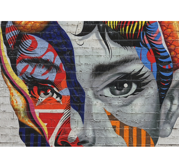Audrey hepburn graffiti gradska umjetnost zidni mural - TenStickers