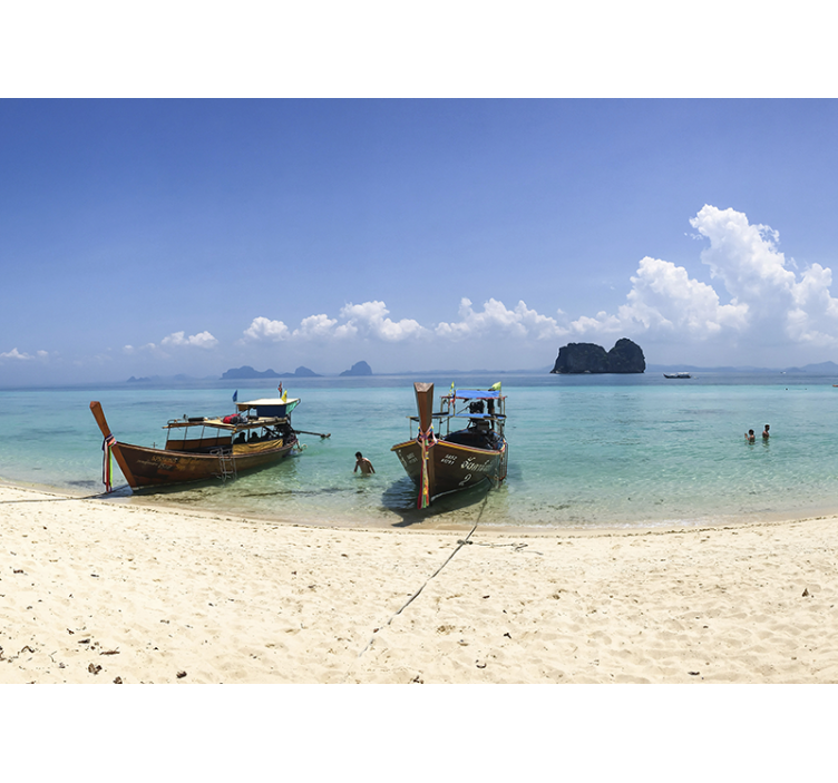 Foto tapeta tropska plaža scena - TenStickers