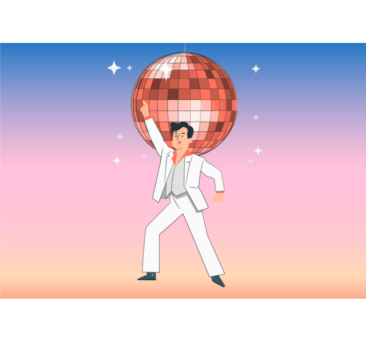Foto tapete glazbene tematike dancing man disco - TenStickers