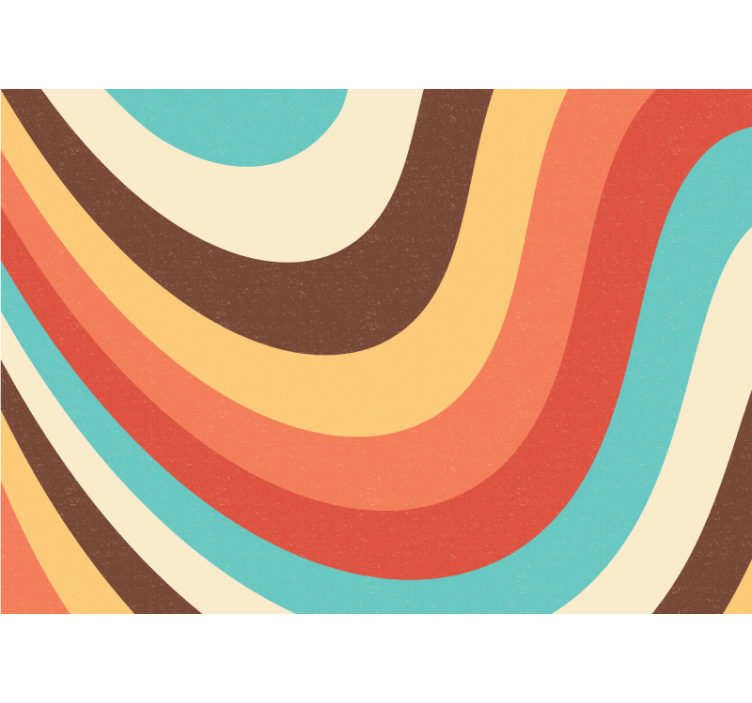 Apstraktni fototapeti valovi obojenih zakrivljenih linija - TenStickers