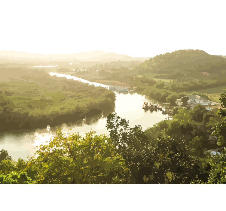 Foto tapeta miran pogled na rijeku - TenStickers