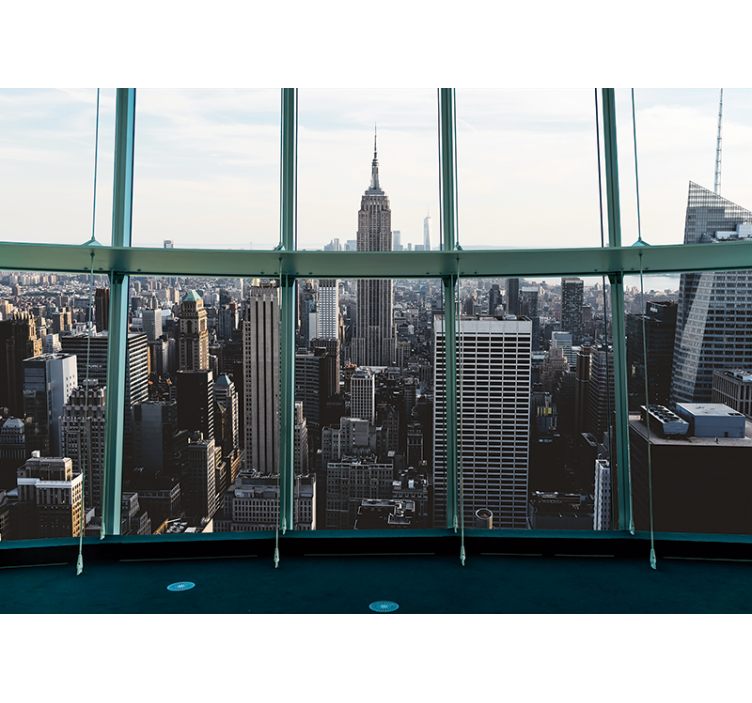 New york zidne pozadine empire state panorama - TenStickers