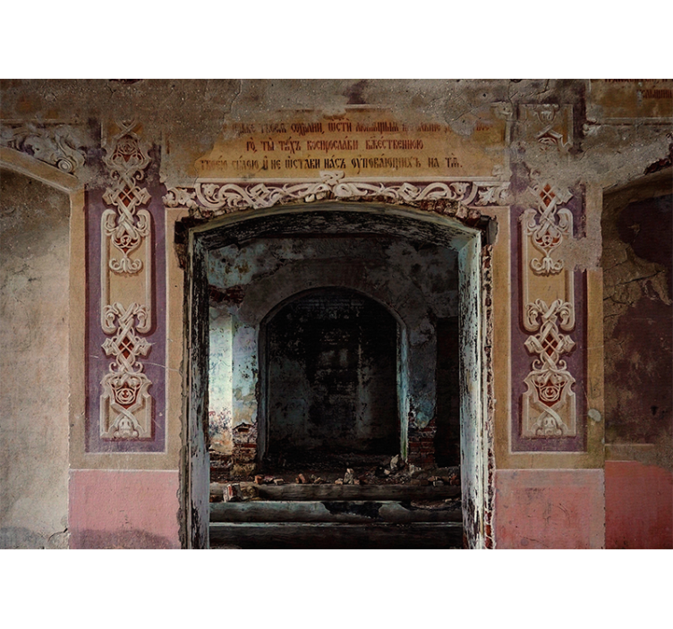 Zidne slike i zidne freske napuštene retro arhitekture - TenStickers