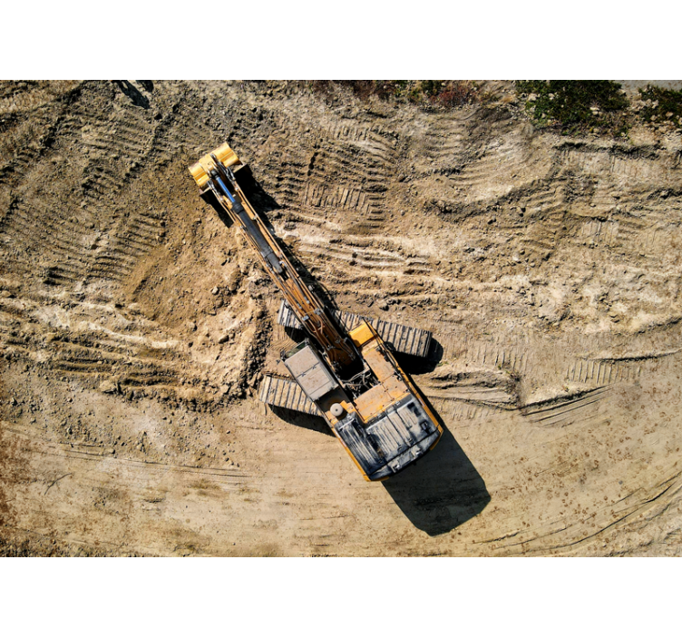 Foto tapete vozila bager na radu - TenStickers