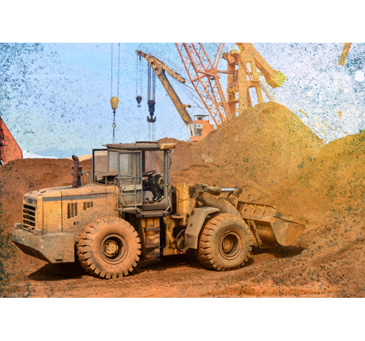 Foto tapete vozila građevinski utovarivač - TenStickers