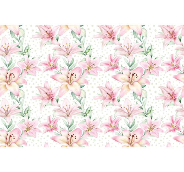 Foto tapete od maka s delikatnim ljiljanima - TenStickers