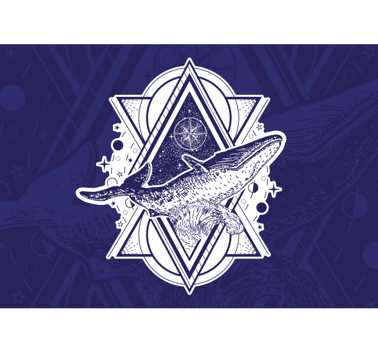 Zidni freske s dizajnom veličanstvene kitove - TenStickers