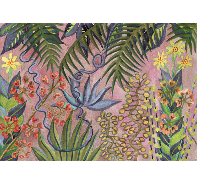 Tapete priroda tropska cvjetna kompozicija - TenStickers