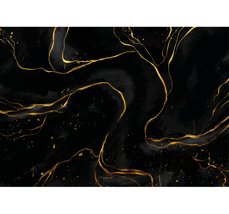 Apstraktni fototapete s elegantnim zlatnim linijama - TenStickers