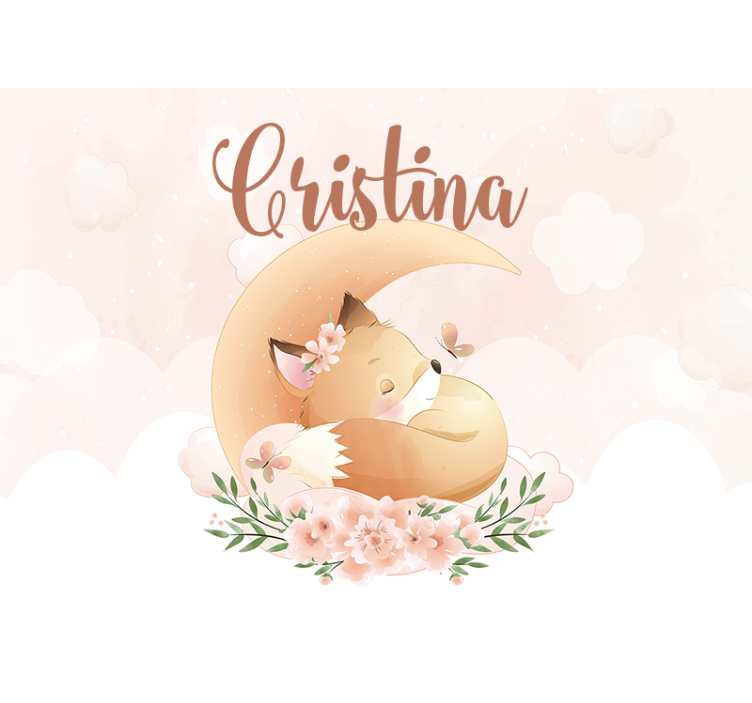 Foto tapete po mjeri dizajn spavajuće lisice - TenStickers