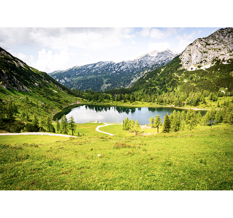 Foto tapeta scenic alpine view - TenStickers