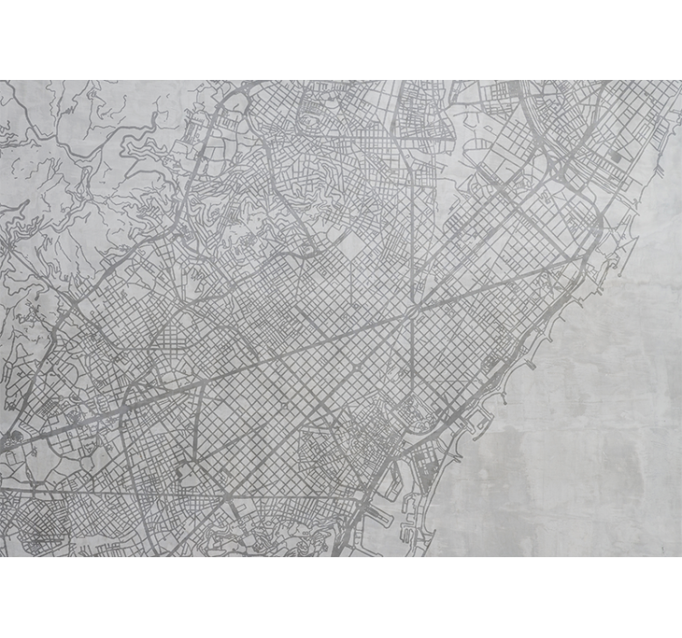 Zidne slike i zidne freske s detaljnom kartom grada - TenStickers