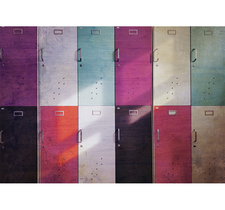 Foto tapete glazbene tematike Šareni ormarići - TenStickers