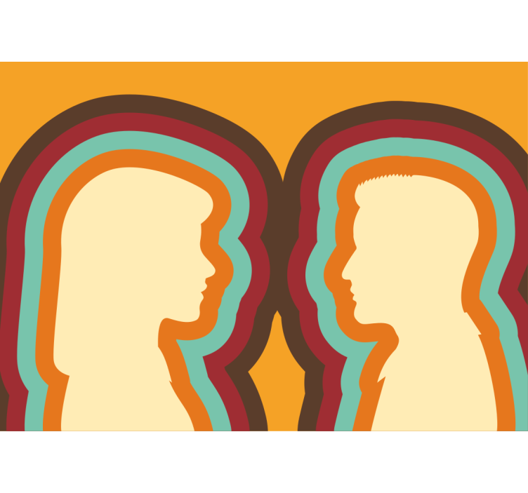 Foto tapete ljubav siluete parova - TenStickers