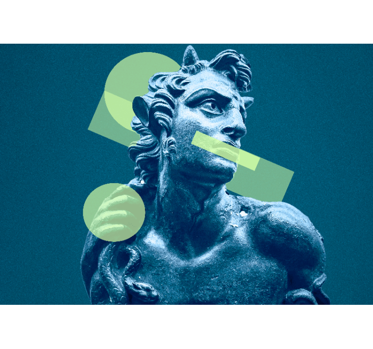 Foto tapete umjetnički statue s geometrijskim oblicima - TenStickers