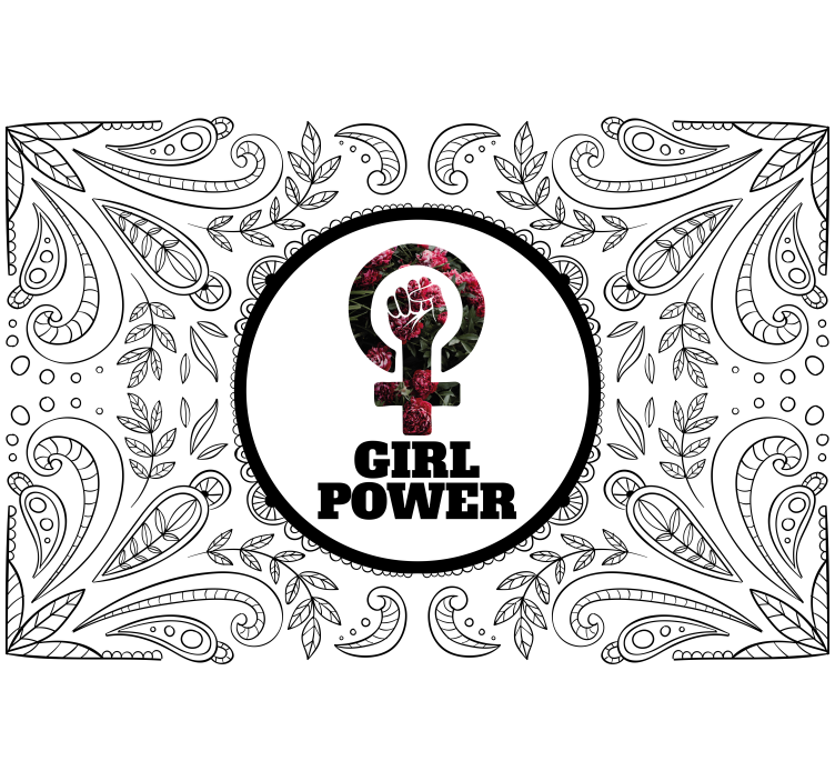 žene potpisati govoreći girl power fraza zidni mural - TenStickers