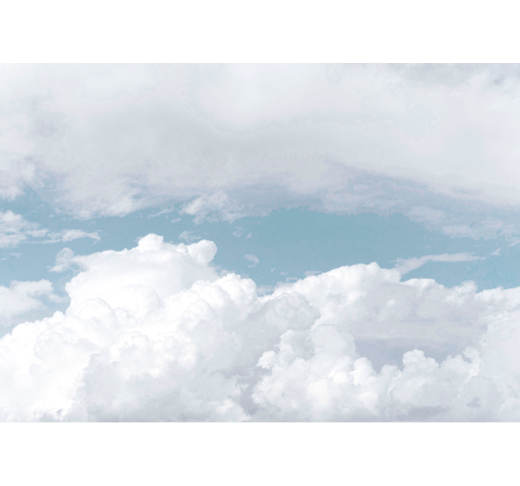 Bijeli pahuljasti oblaci dječji mural - TenStickers