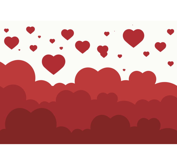 Foto tapete ljubav oblaci srca u letu - TenStickers