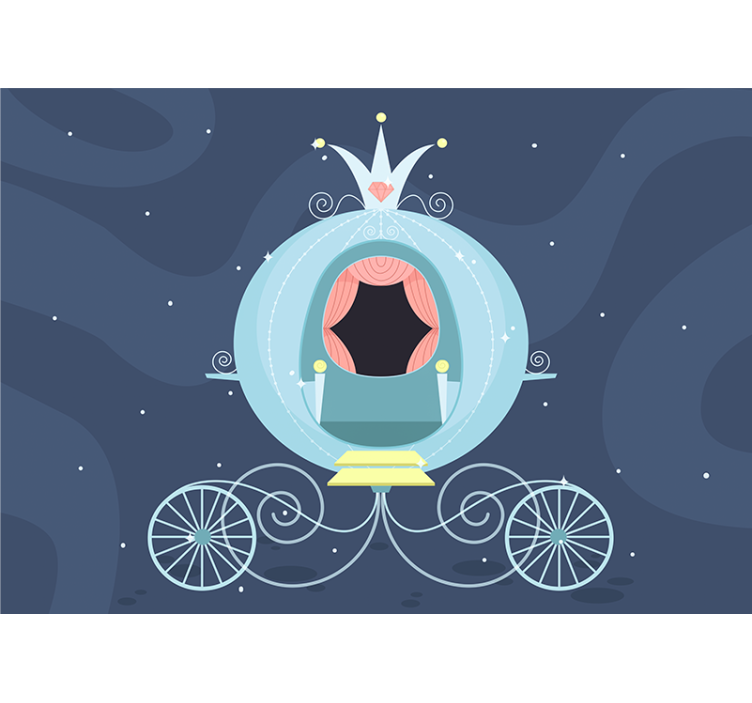 Foto tapete za dječju sobu kočija iz bajke - TenStickers