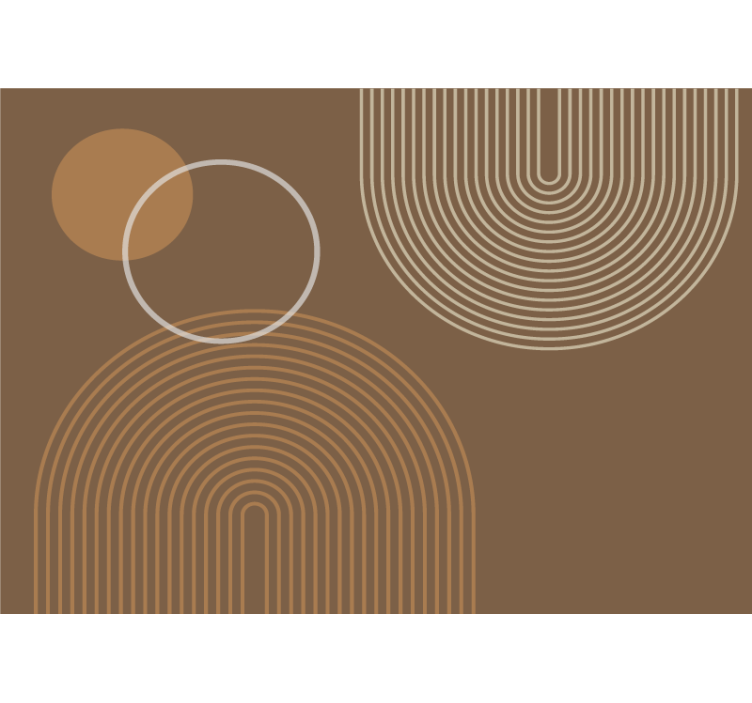 Apstraktni fototapeti s geometrijskim kružnim uzorcima - TenStickers